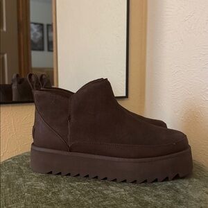 UGG Dark Brown Ankle Booties